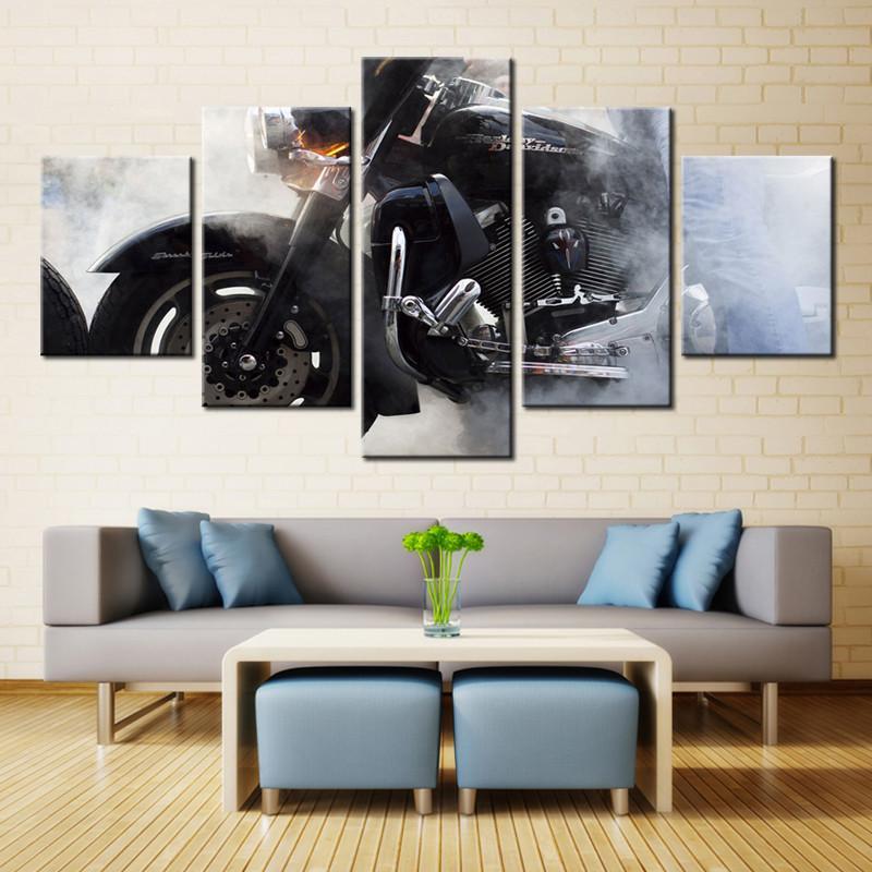 Panel Canvas Art Wall Decor, Harley Davidson Furniture And Home Decor